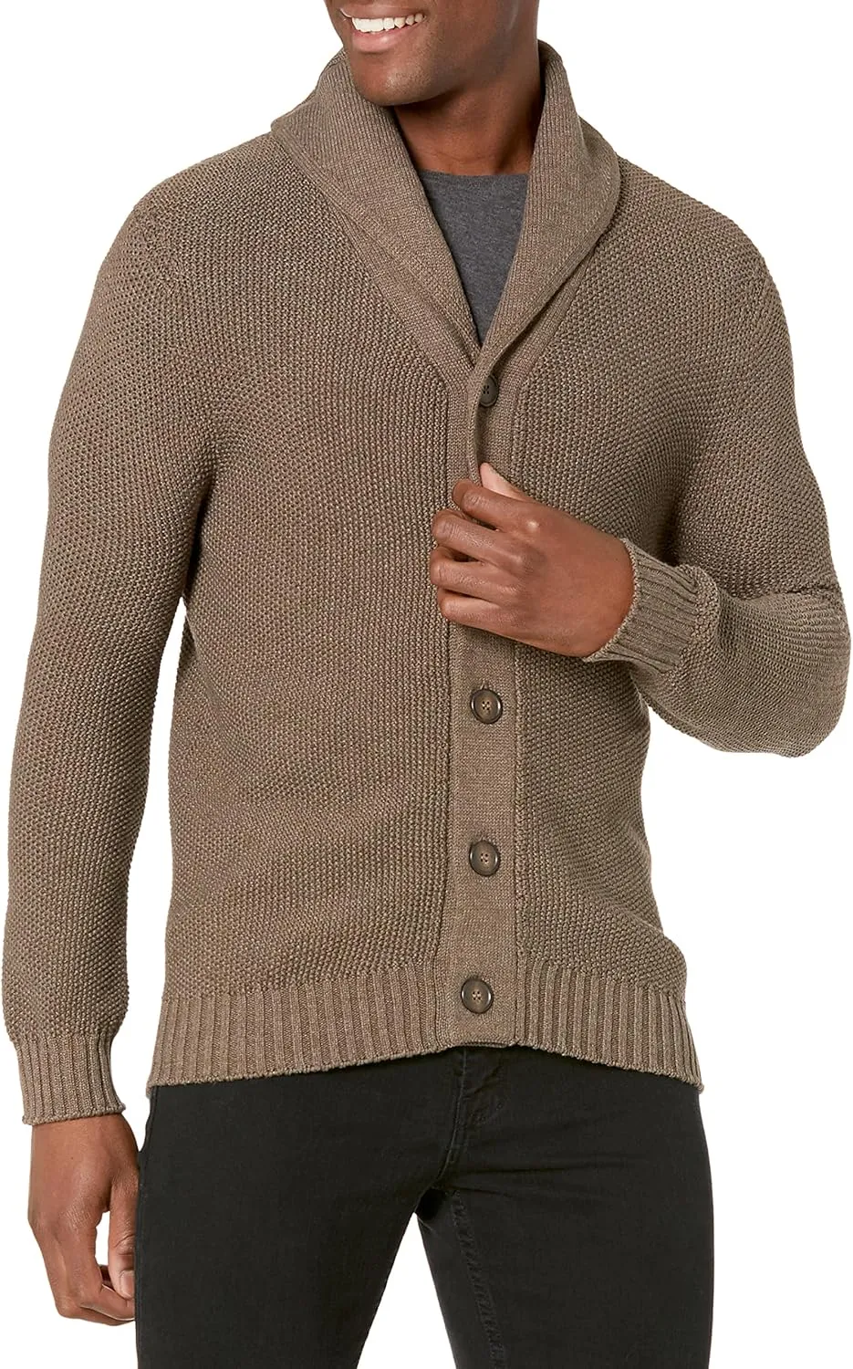 Men's 3D Textured Stitch Cardigan