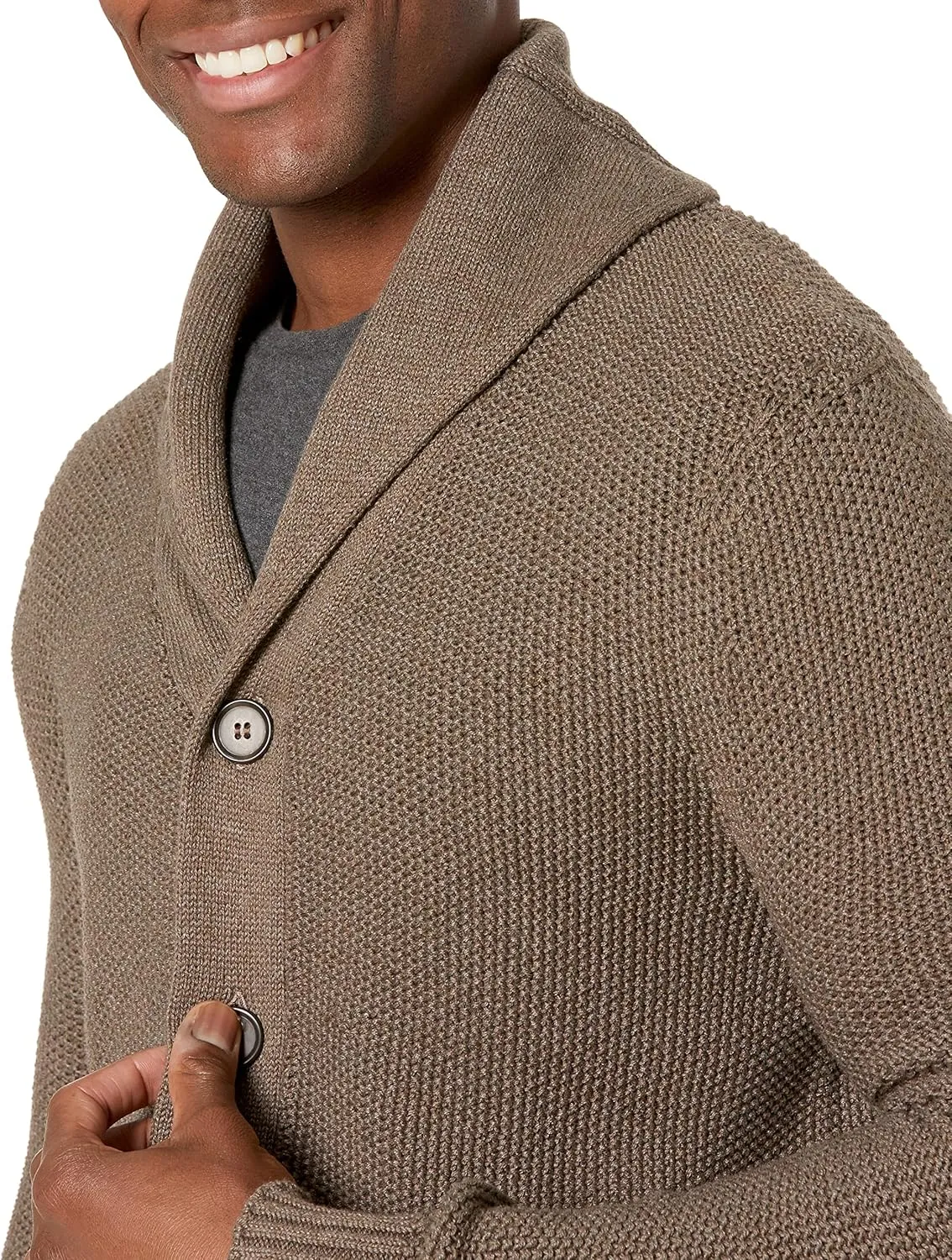 Men's 3D Textured Stitch Cardigan