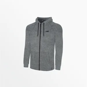 MEN'S HEATHERED ZIP UP HOODIE