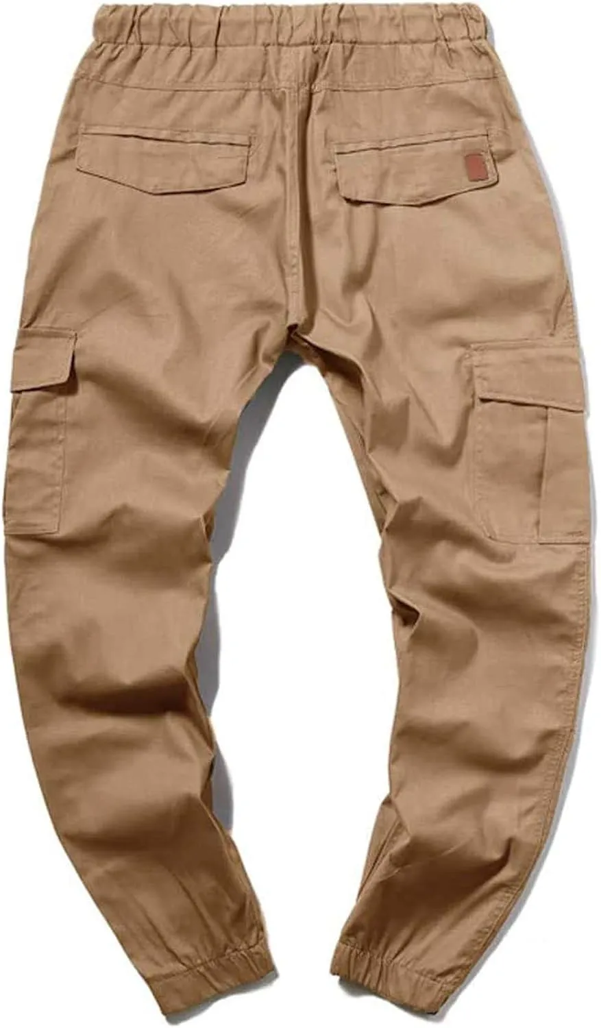 Men's Quick-Dry Hiking Pants Slim Fit Stretch Jogger Elastic Waist Travel Extreme Comfort Trousers with Flap Pockets
