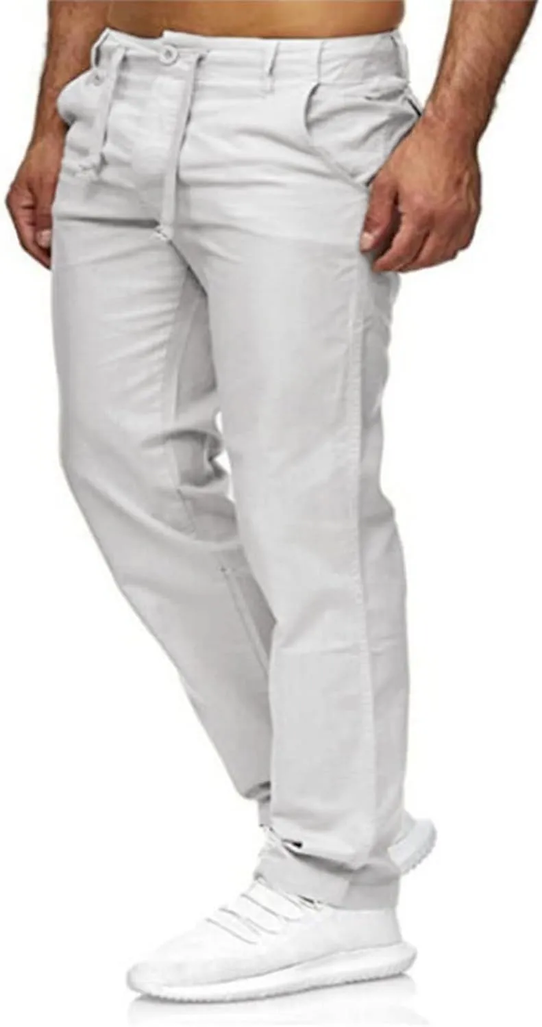 Men's Quick-Dry Hiking Pants Slim Fit Stretch Jogger Elastic Waist Travel Extreme Comfort Trousers with Flap Pockets