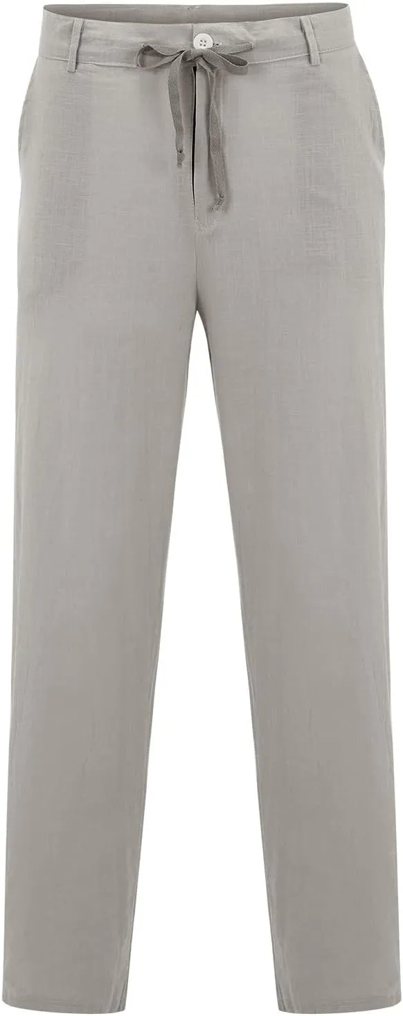 Men's Quick-Dry Hiking Pants Slim Fit Stretch Jogger Elastic Waist Travel Extreme Comfort Trousers with Flap Pockets