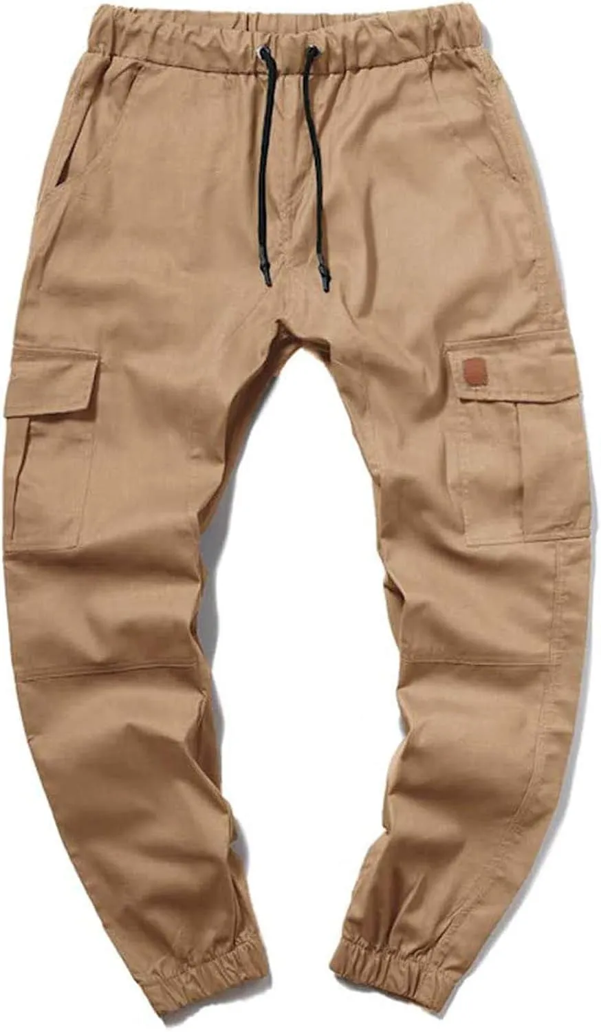 Men's Quick-Dry Hiking Pants Slim Fit Stretch Jogger Elastic Waist Travel Extreme Comfort Trousers with Flap Pockets