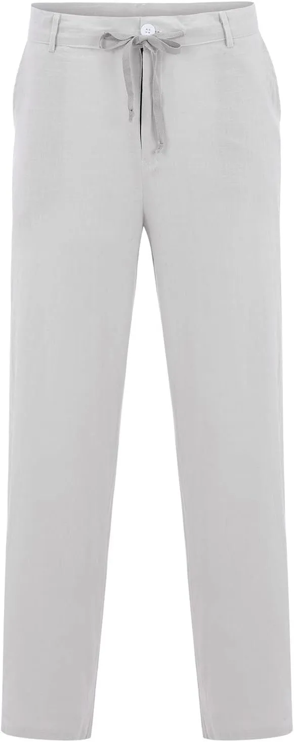 Men's Quick-Dry Hiking Pants Slim Fit Stretch Jogger Elastic Waist Travel Extreme Comfort Trousers with Flap Pockets