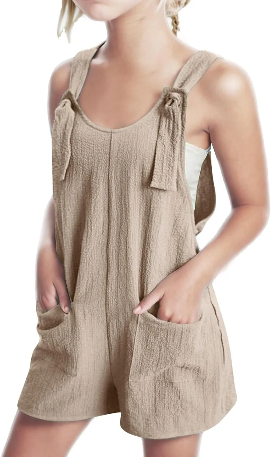 Mommy and Me Jumpuits Matching Outfits 2025 Sleeveless Adjustable Strap Loose Overalls Summer Cute Wide Leg Shorts Romper