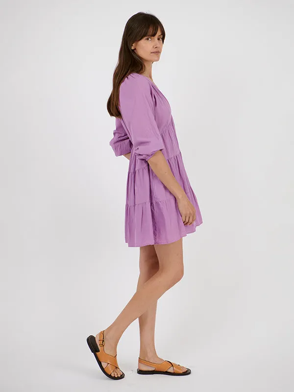 Nadia Dress in Villa Plum