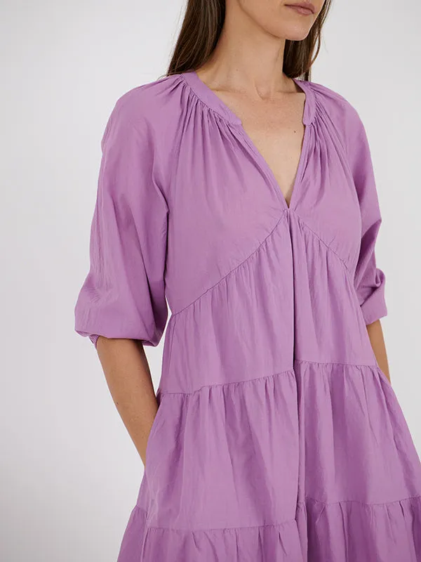 Nadia Dress in Villa Plum