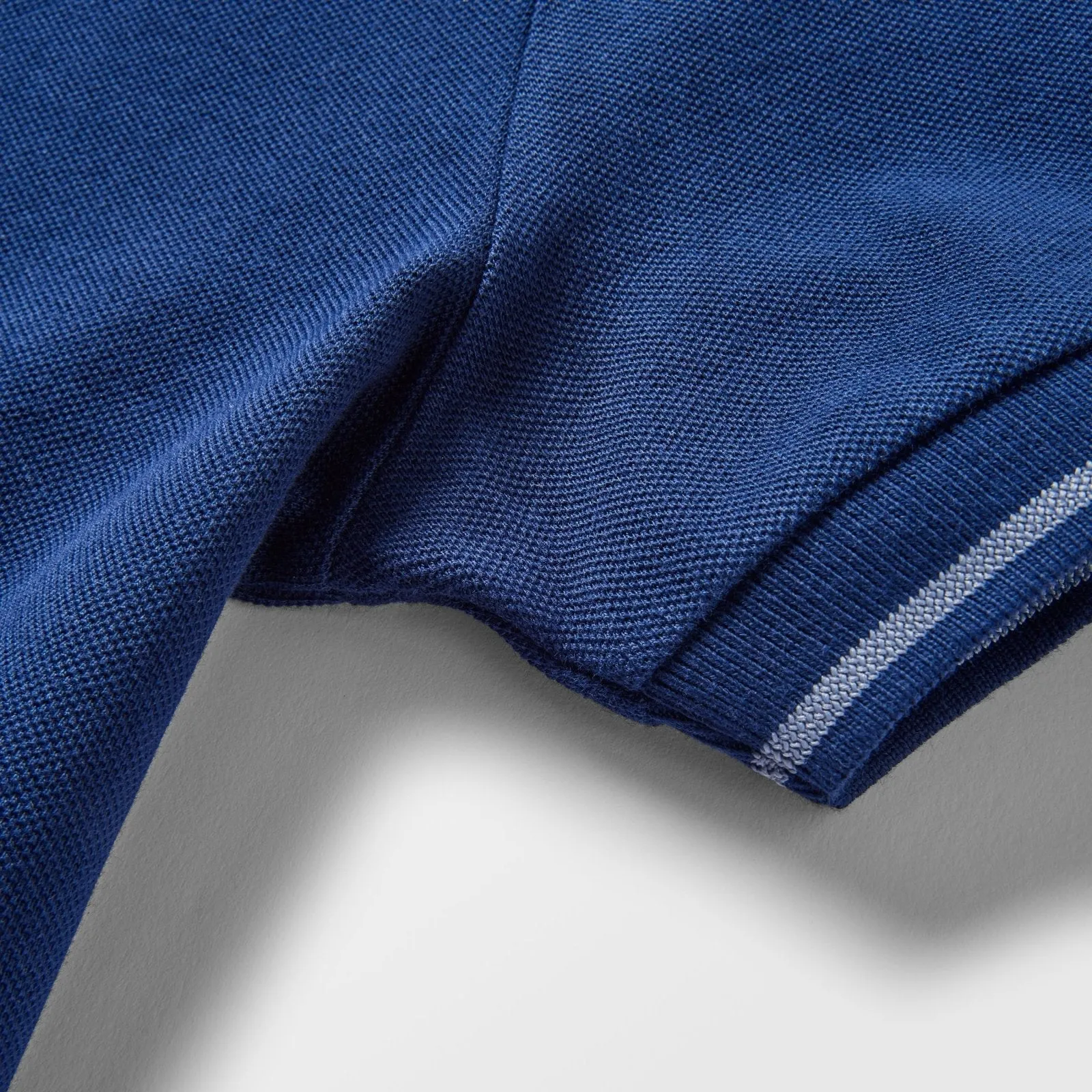 Navy Pique Polo with Ocean Accents