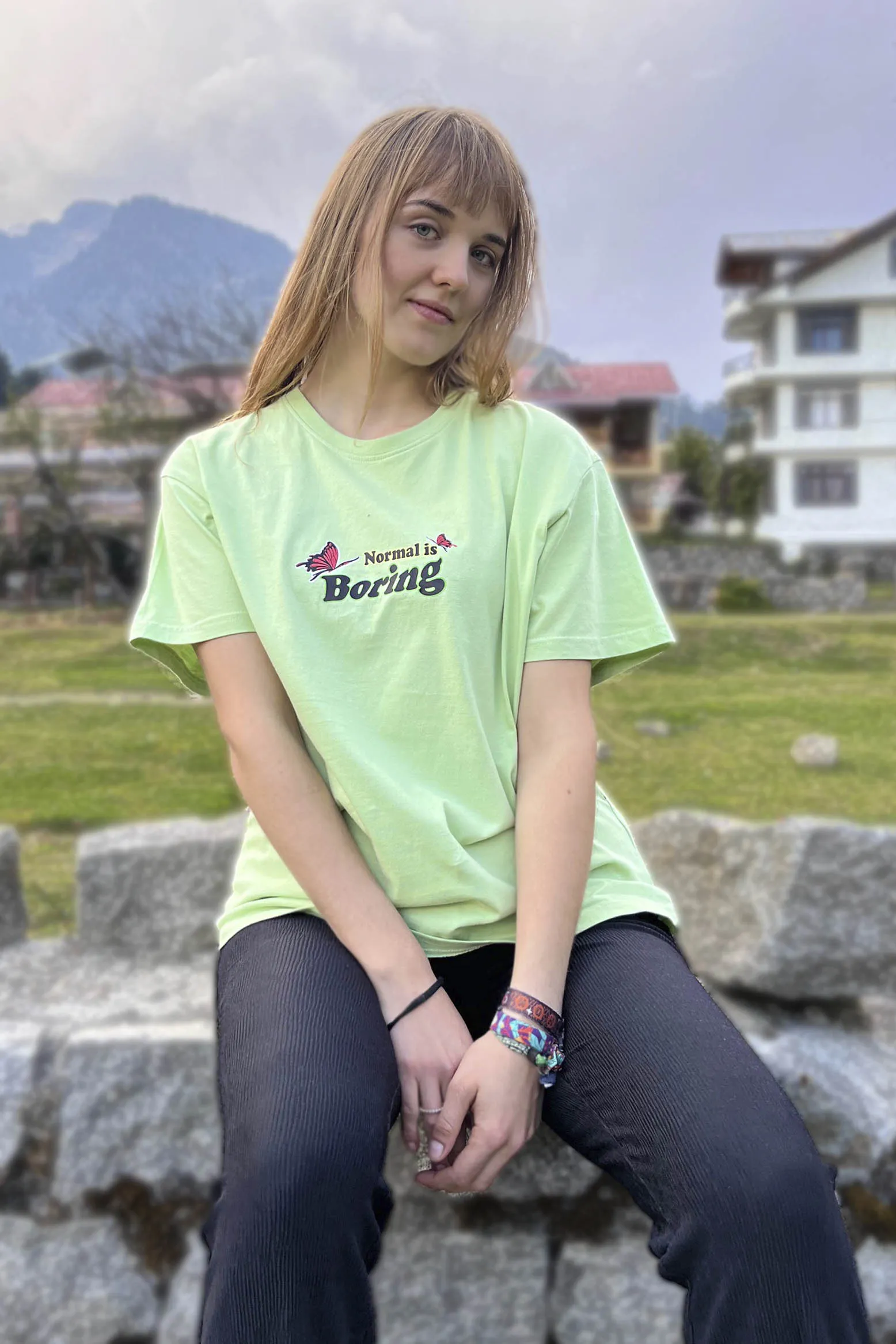 Normal is Boring Pastel Green T-shirt