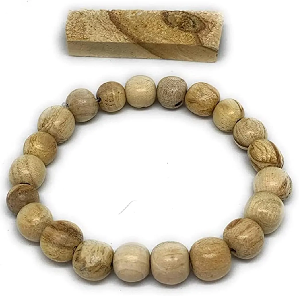 palo santo wood Bracelet hand-crafted made holy wood meditation relaxation