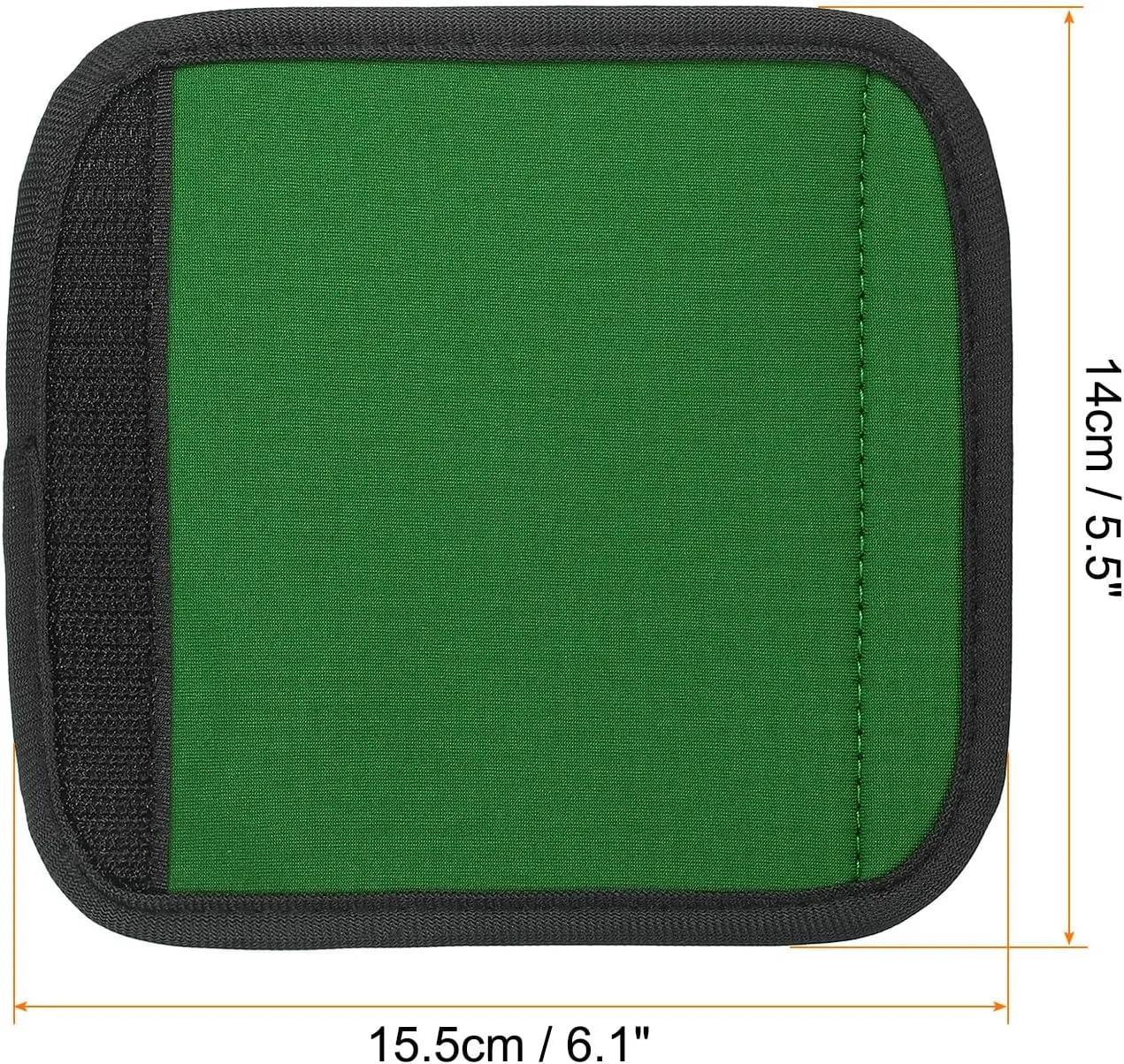 PATIKIL Luggage Handle Wrap, 4 Pack Neoprene Handbag Grip Cover Protector Identifier with Hook and Loop for Suitcase Grocery Shopping Bag, Green