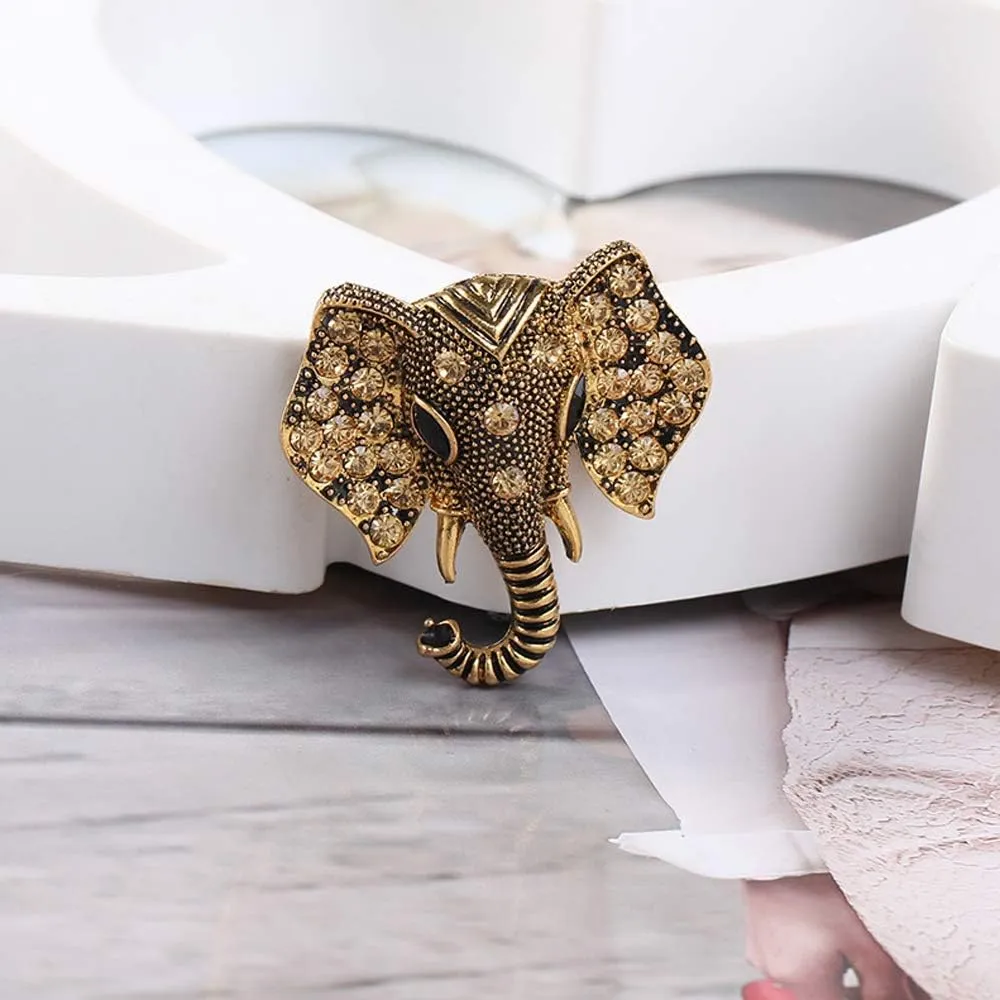 Pretty Animal Brooches Rose Gold and Platinum Plated Full Shining Crystal Brooch Pink Cat's Eye Brooch Pins