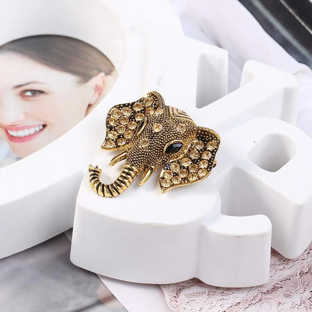 Pretty Animal Brooches Rose Gold and Platinum Plated Full Shining Crystal Brooch Pink Cat's Eye Brooch Pins