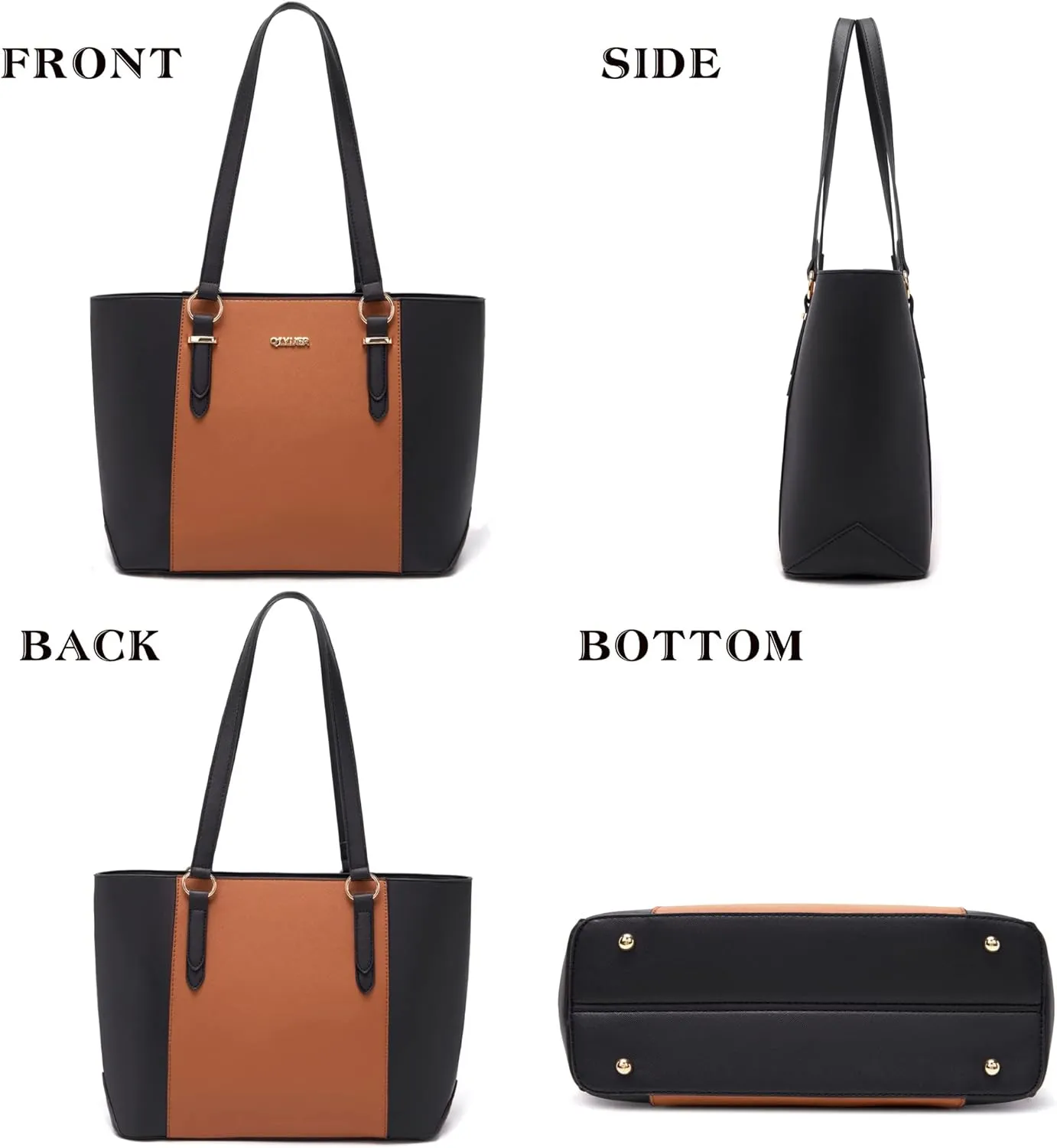 Qiyuer Women Purses Handbags Wallet Sets Shoulder Bags Top Handle Satchel Tote Purse Work Bag Set With Matching Wallet 3pcs