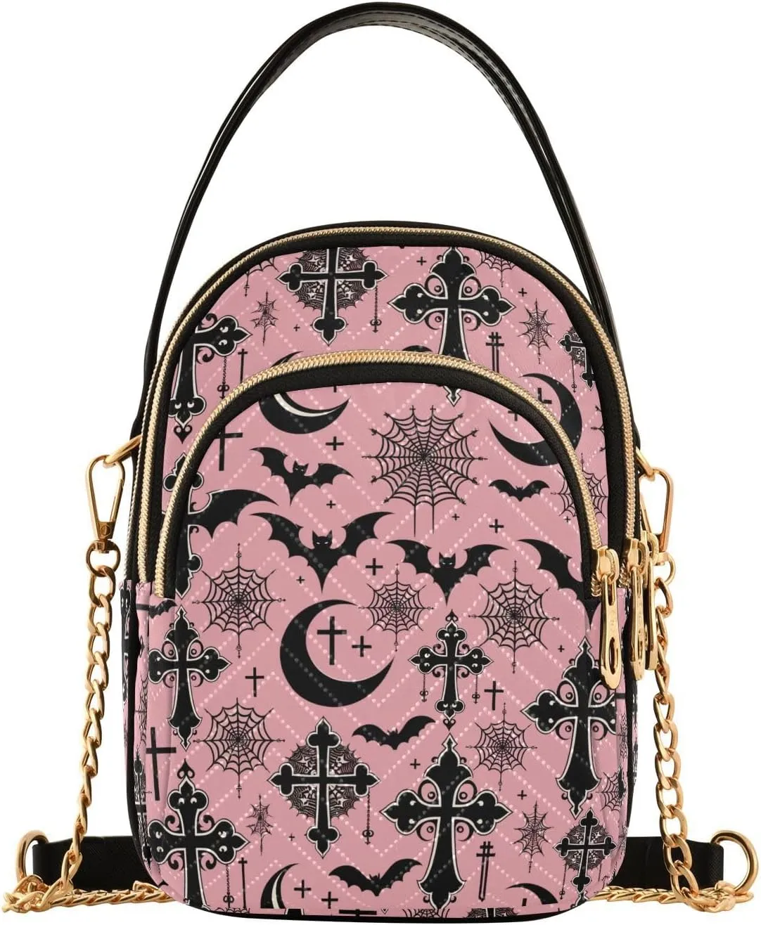Quilted Crossbody Bags for Women Trendy, Women's Crossbody Handbags Butterfly Travel Cell Phone Purses Bags