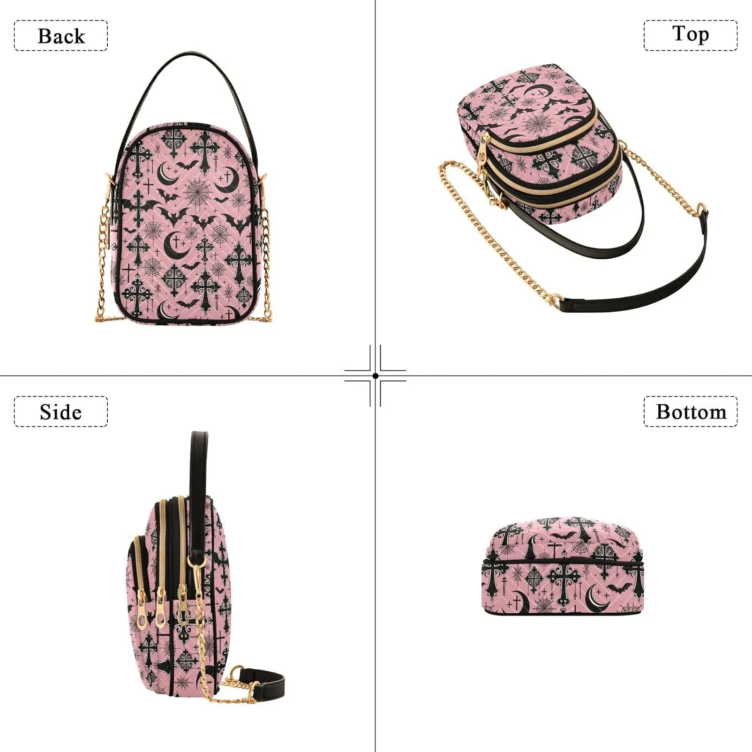 Quilted Crossbody Bags for Women Trendy, Women's Crossbody Handbags Butterfly Travel Cell Phone Purses Bags