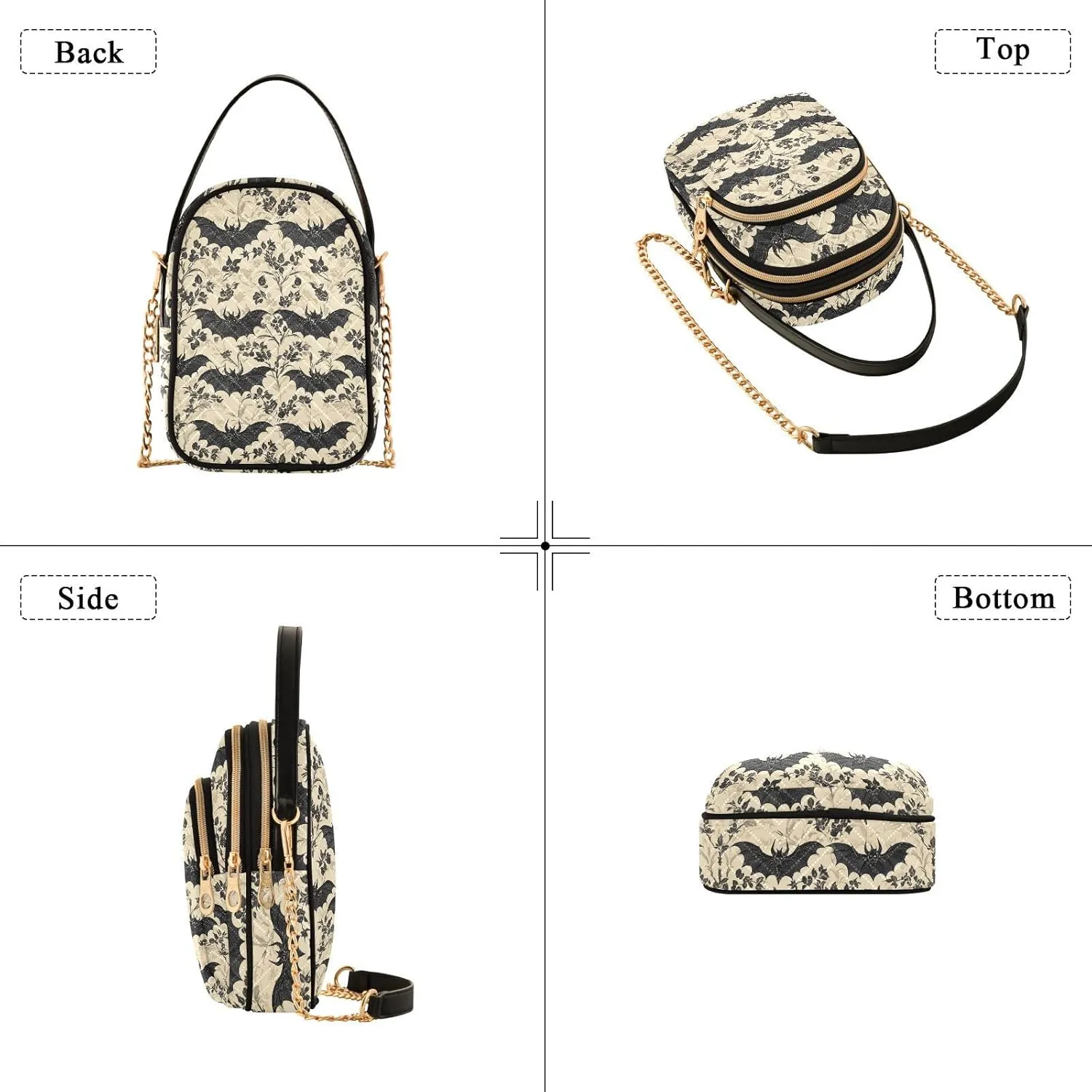 Quilted Crossbody Bags for Women Trendy, Women's Crossbody Handbags Butterfly Travel Cell Phone Purses Bags