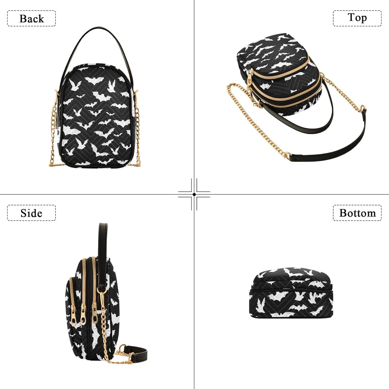 Quilted Crossbody Bags for Women Trendy, Women's Crossbody Handbags Butterfly Travel Cell Phone Purses Bags