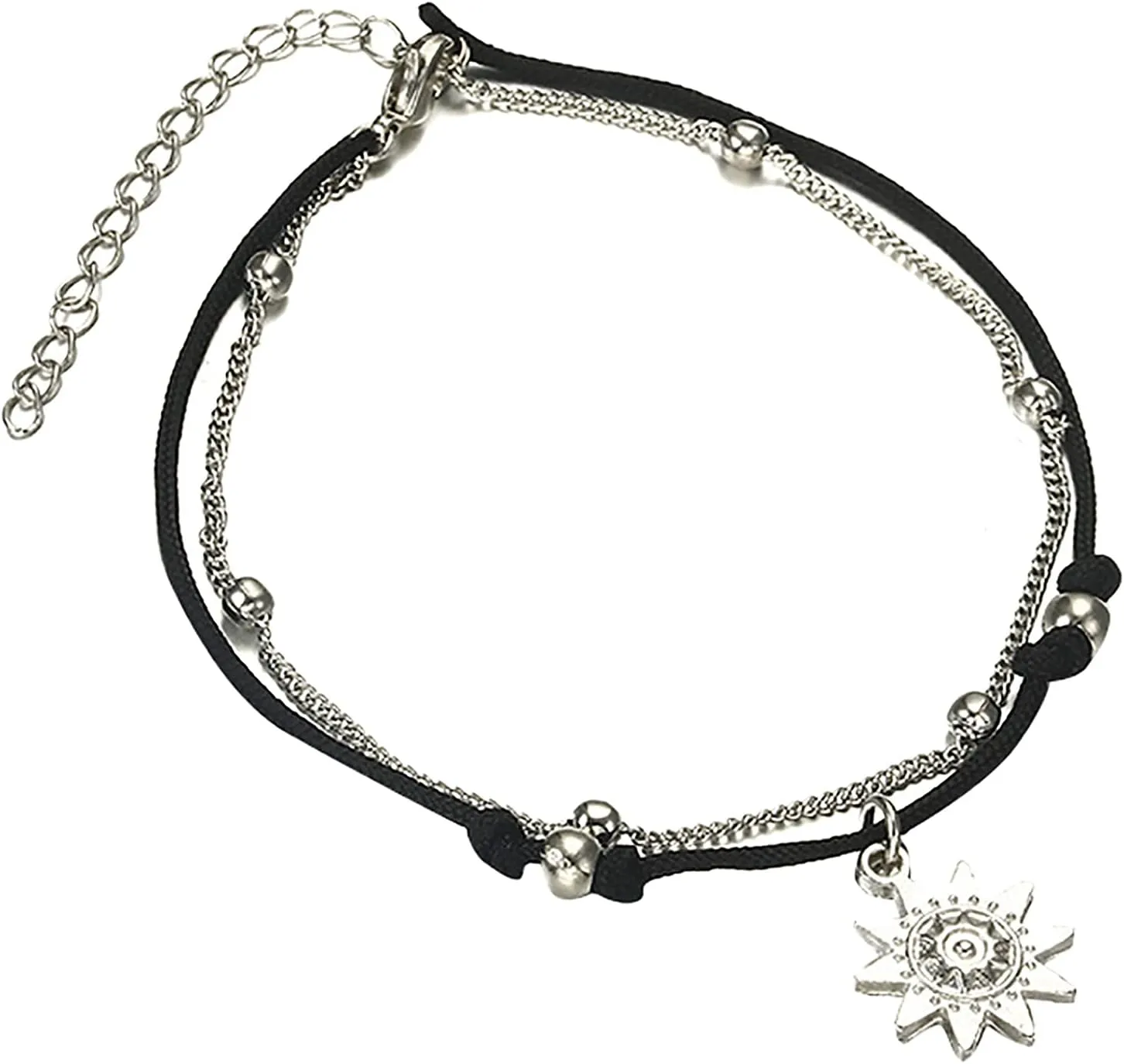 Quirky Rings Beach Anklet Cute Elephant Women's Ocean Sun Bohemian Alloy Accessory Costume Jewelry (AS shown, One Size)