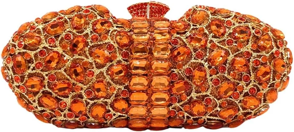 Rhinestone Pillow Evening Bag for Women Shinny Gemstone Clutch Purse Formal Occasion Handbag Wedding Purse