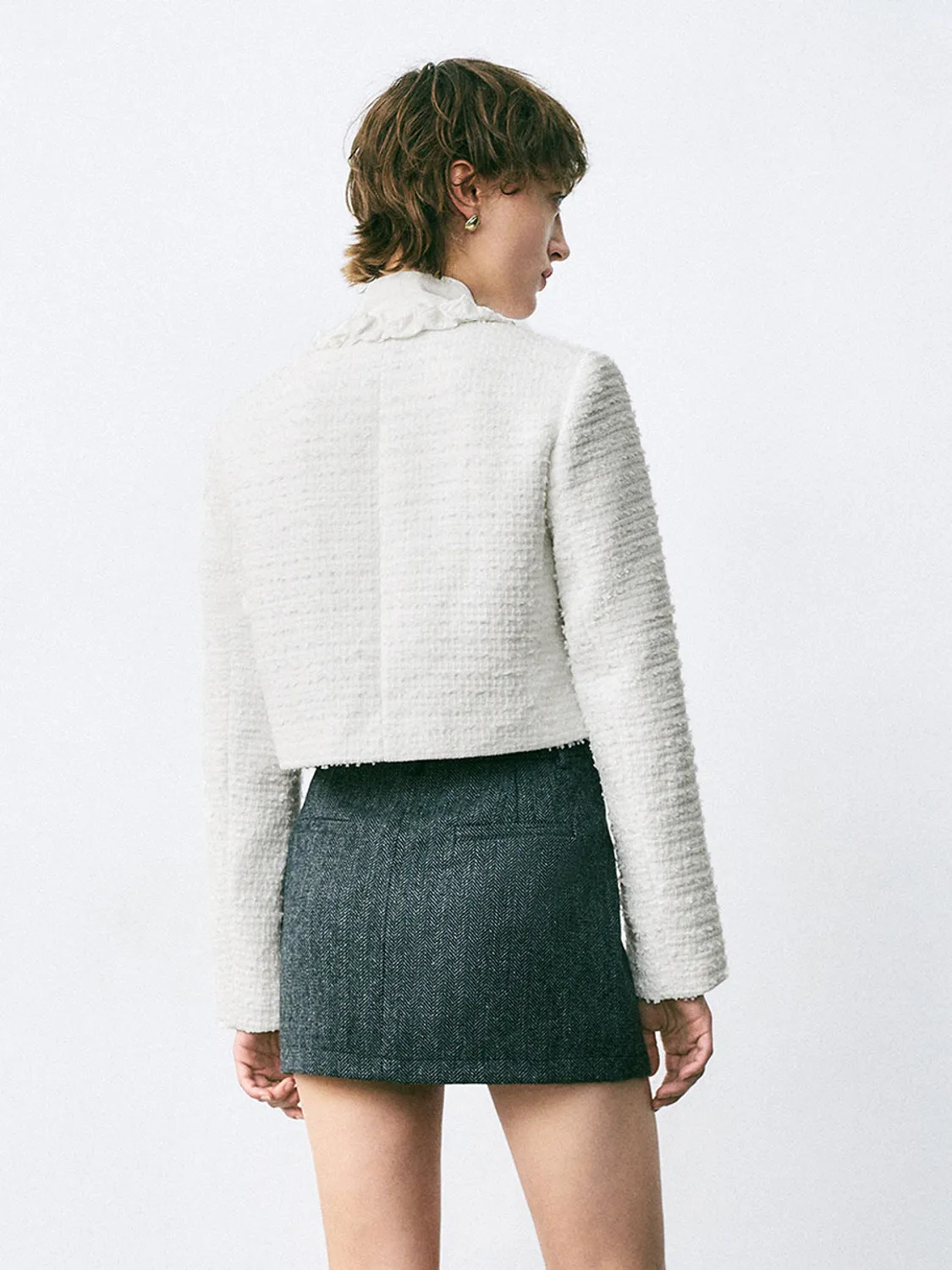 Ruffle Collar Outerwear Jackets