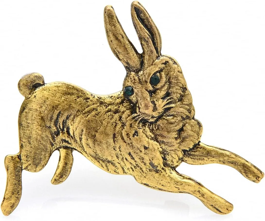 Running Rabbit Brooches Women Hare Animal Brooches Pin Bunny Brooch Pin