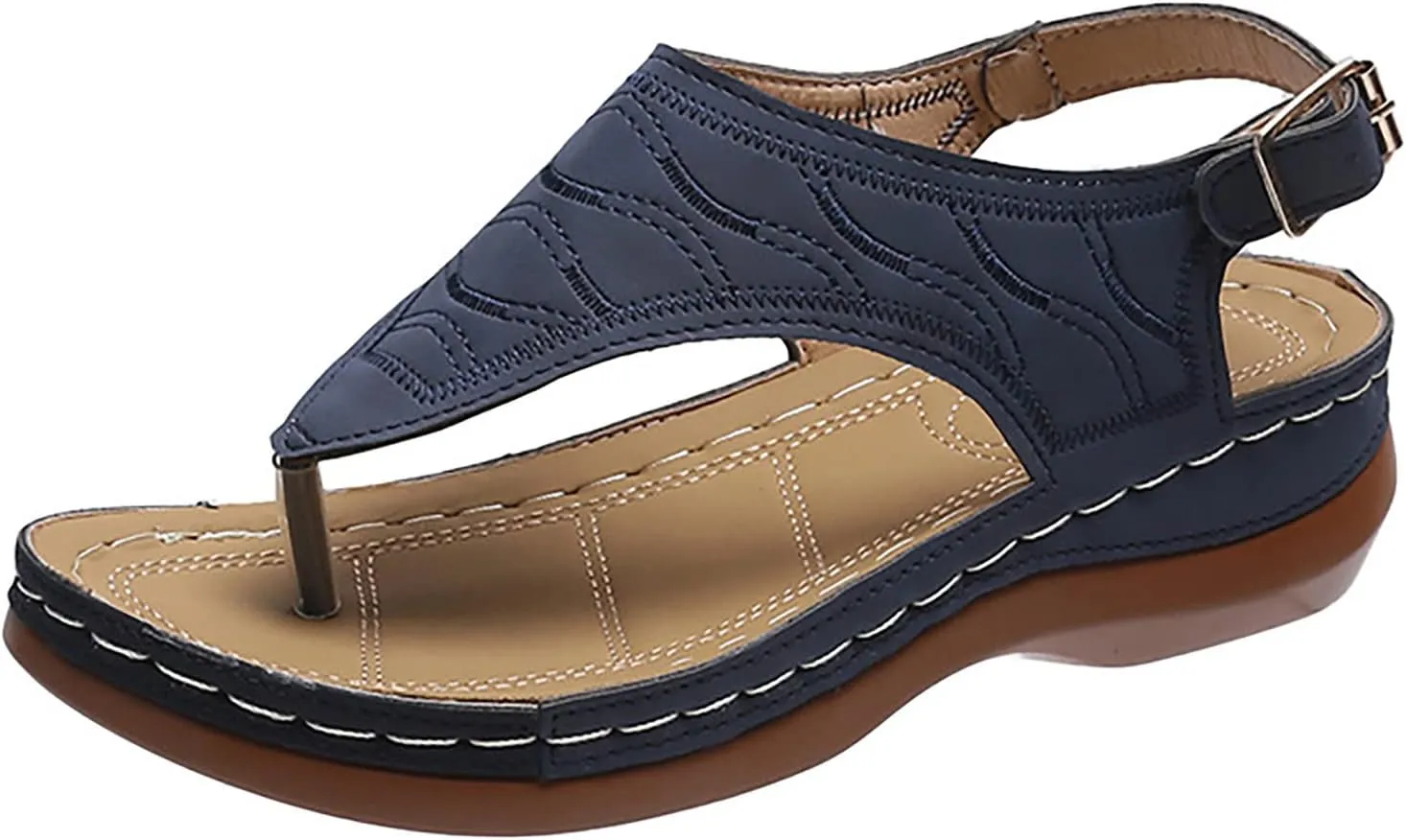 SBGMoSJ Orthopedic Flats for Women Dressy Orthopedic Walking Shoes for Men with Flat Feet Dressy Closed Toe Wedges for Women Evening Walking Shoes Women Black Strap Heels Closed Sandals for Women