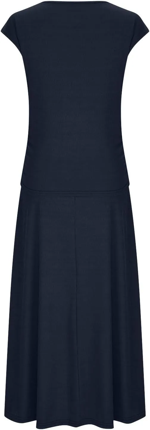 Skirt Sets Women 2 Piece Outfits Casual Ribbed Knit Crew Neck Short Sleeve Cropped Top Elastic Waist Swing Midi Skirts