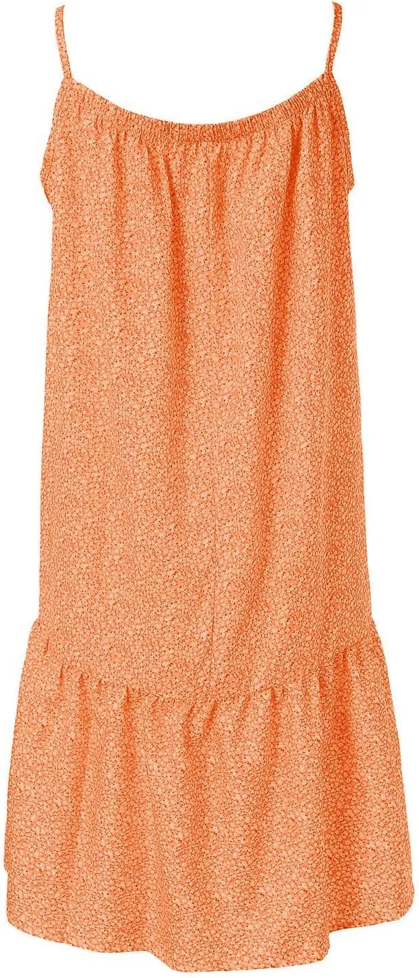 Summer Dresses for Women 2025,Women's Loose Fit Floral Printed Dress Sleeveless Spaghetti Straps Mini Camisole Dresses