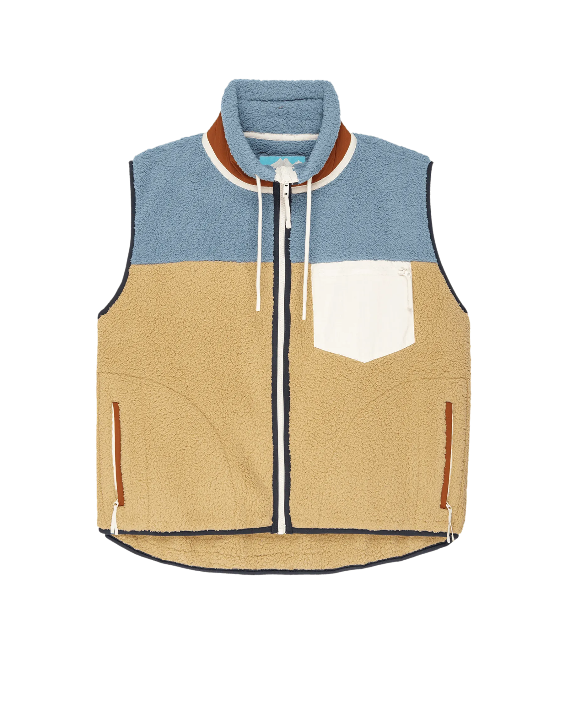 The Plush Colorblock Terrain Vest. -- Creek Colorblock