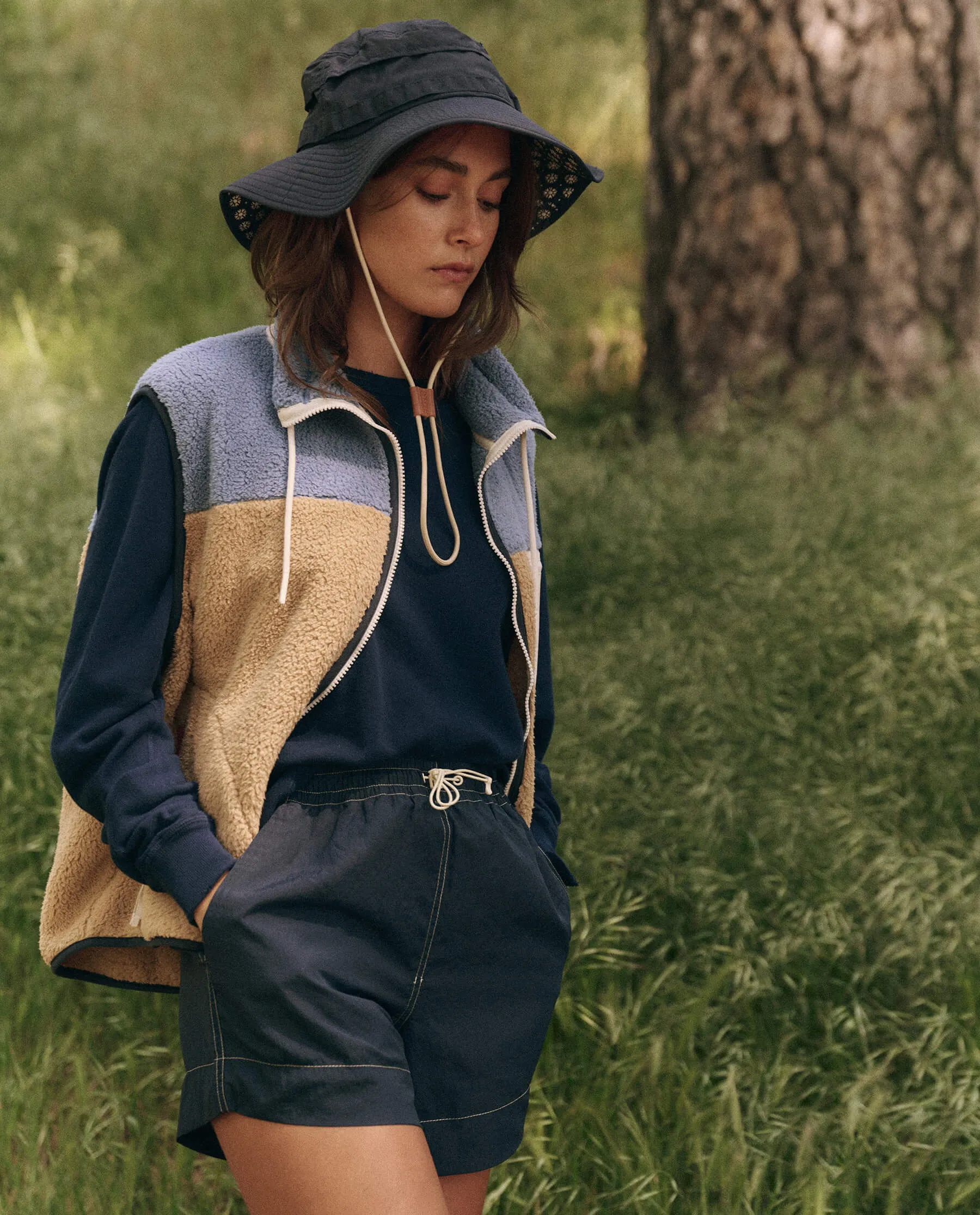 The Plush Colorblock Terrain Vest. -- Creek Colorblock