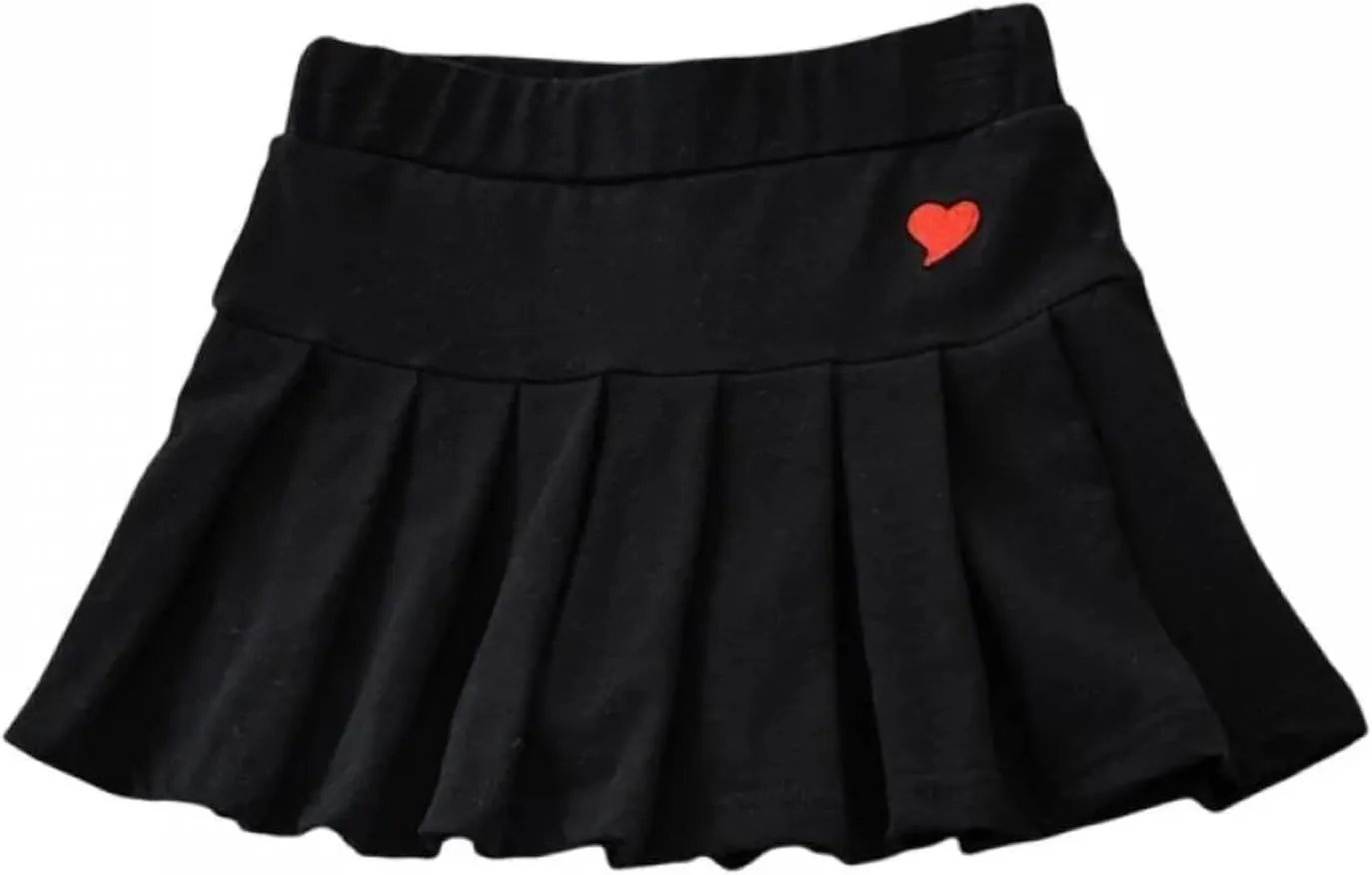 Toddler Baby Girls Skirts Summer Elastic Flared Plain Pleated Girls Kids Casual Stretch Waist Skater Skirt