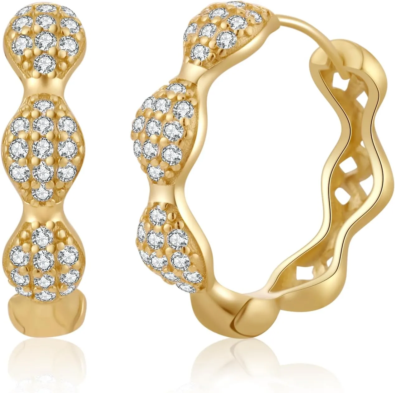 ToHeart Gold Huggies Earrings for Women Small Gold Hoop Earrings