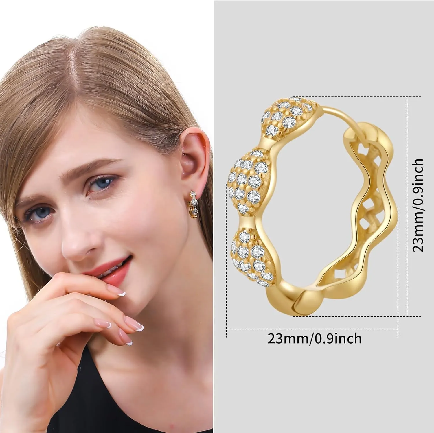 ToHeart Gold Huggies Earrings for Women Small Gold Hoop Earrings