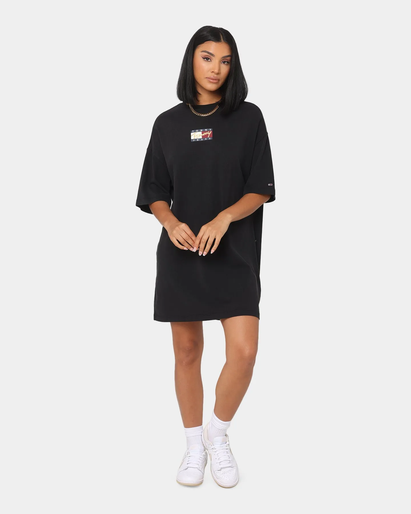 Tommy Jeans Women's Vintage Bronze T-Shirt Dress Black