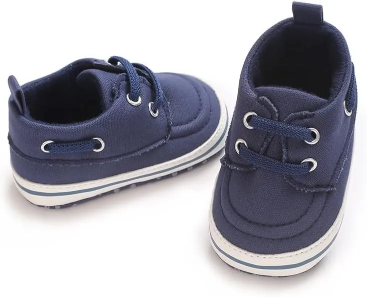 Unisex Baby Soft Sole Canvas Sneakers, Sport Newborn Infant First Walkers Shoes