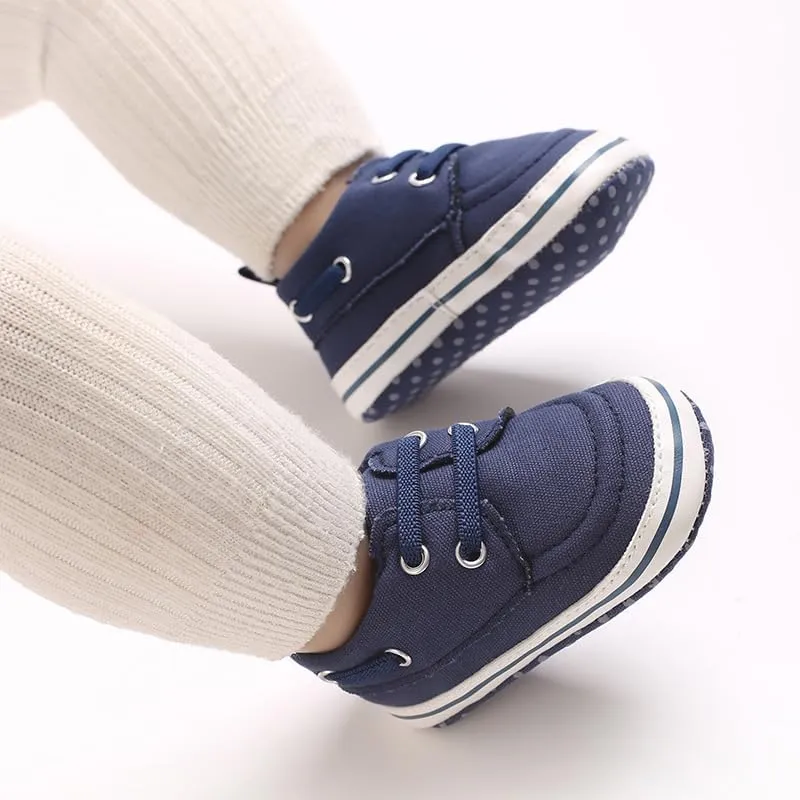 Unisex Baby Soft Sole Canvas Sneakers, Sport Newborn Infant First Walkers Shoes