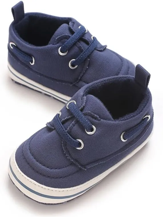 Unisex Baby Soft Sole Canvas Sneakers, Sport Newborn Infant First Walkers Shoes