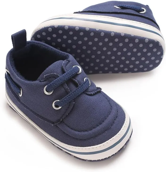 Unisex Baby Soft Sole Canvas Sneakers, Sport Newborn Infant First Walkers Shoes