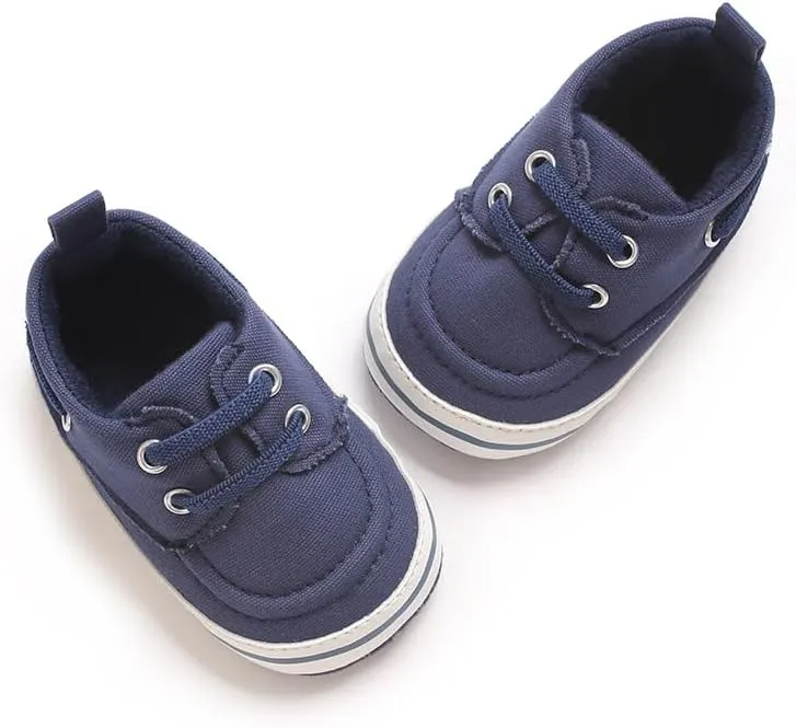 Unisex Baby Soft Sole Canvas Sneakers, Sport Newborn Infant First Walkers Shoes