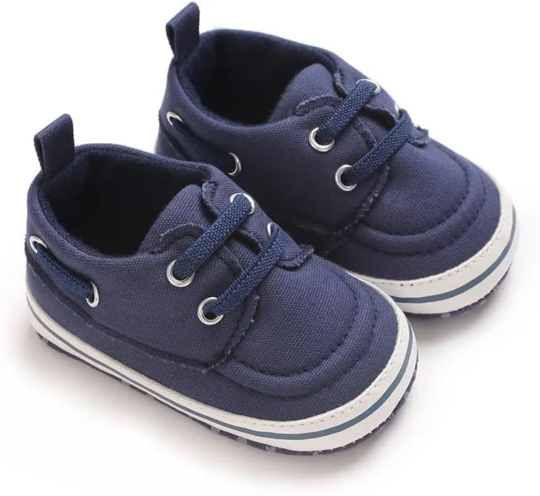 Unisex Baby Soft Sole Canvas Sneakers, Sport Newborn Infant First Walkers Shoes