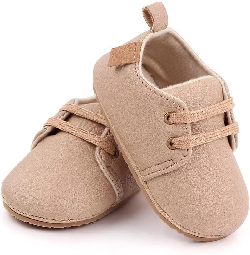 Unisex Baby Soft Sole Leather Sneakers, Reteo Newborn Infant First Walkers Shoes