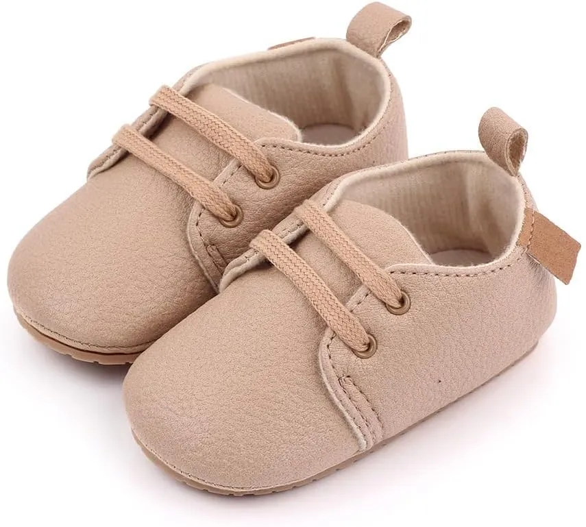 Unisex Baby Soft Sole Leather Sneakers, Reteo Newborn Infant First Walkers Shoes