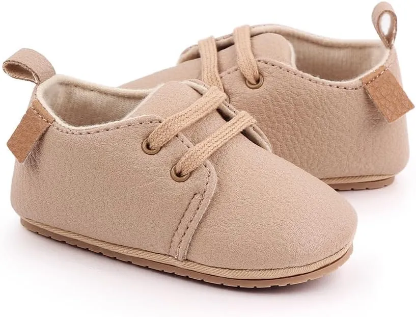 Unisex Baby Soft Sole Leather Sneakers, Reteo Newborn Infant First Walkers Shoes