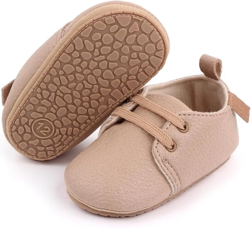 Unisex Baby Soft Sole Leather Sneakers, Reteo Newborn Infant First Walkers Shoes