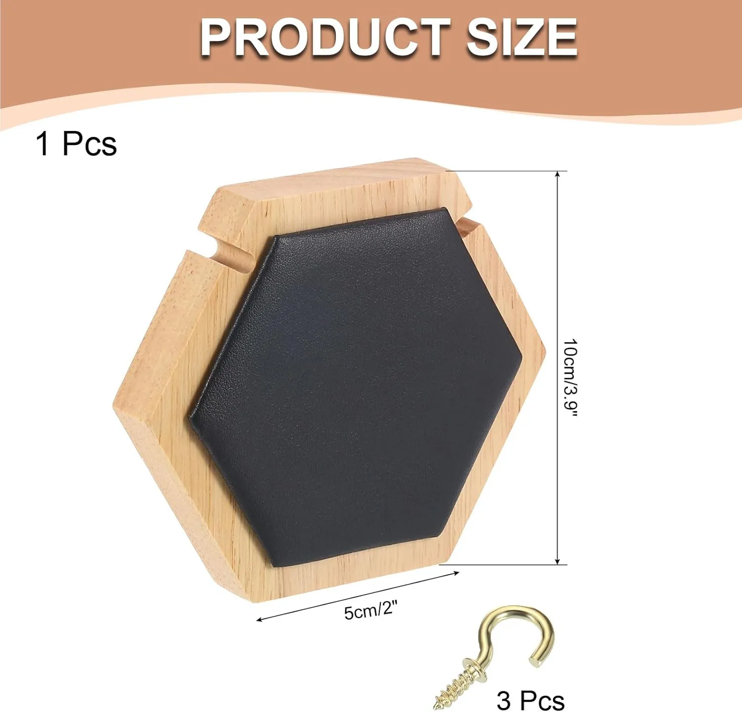 uxcell Hexagon Bracelet Display Stands Jewelry Organizer Holder for Earring Cards, Necklaces, Keychains, Black