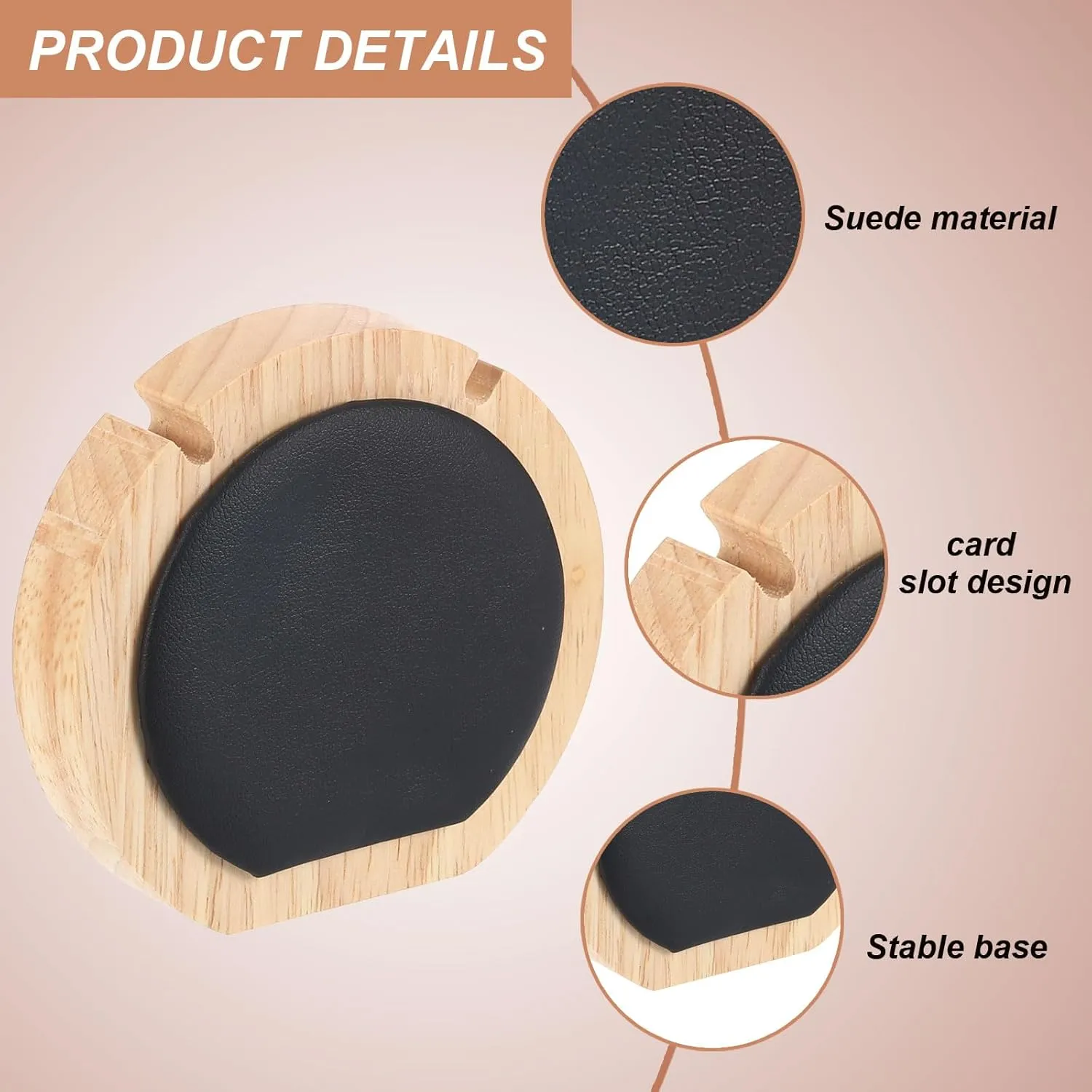 uxcell Round Bracelet Display Stands Jewelry Organizer Holder for Earring Cards, Necklaces, Keychains, Black