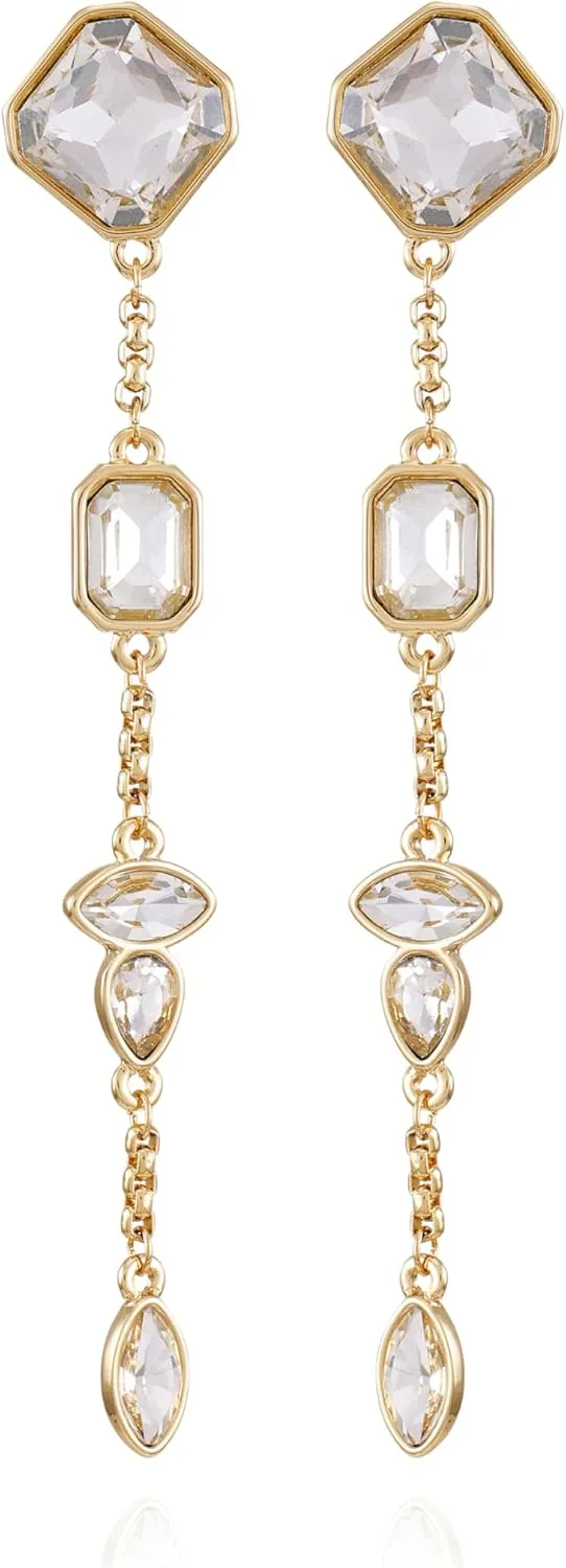 Vince Camuto Goldtone Glass Stone Drop Dangle Earrings