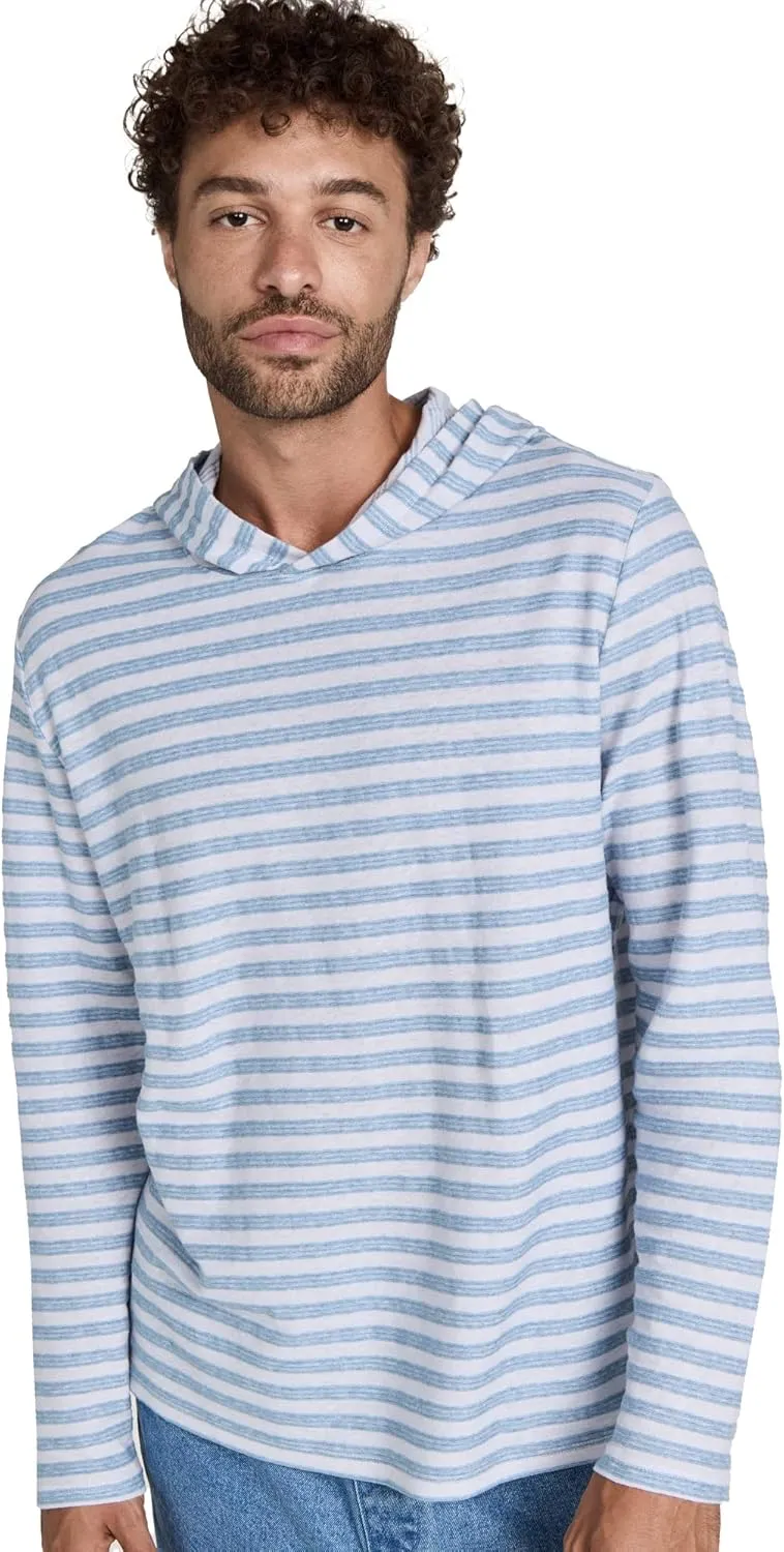 Vince Men's Textured Stripe Hoodie