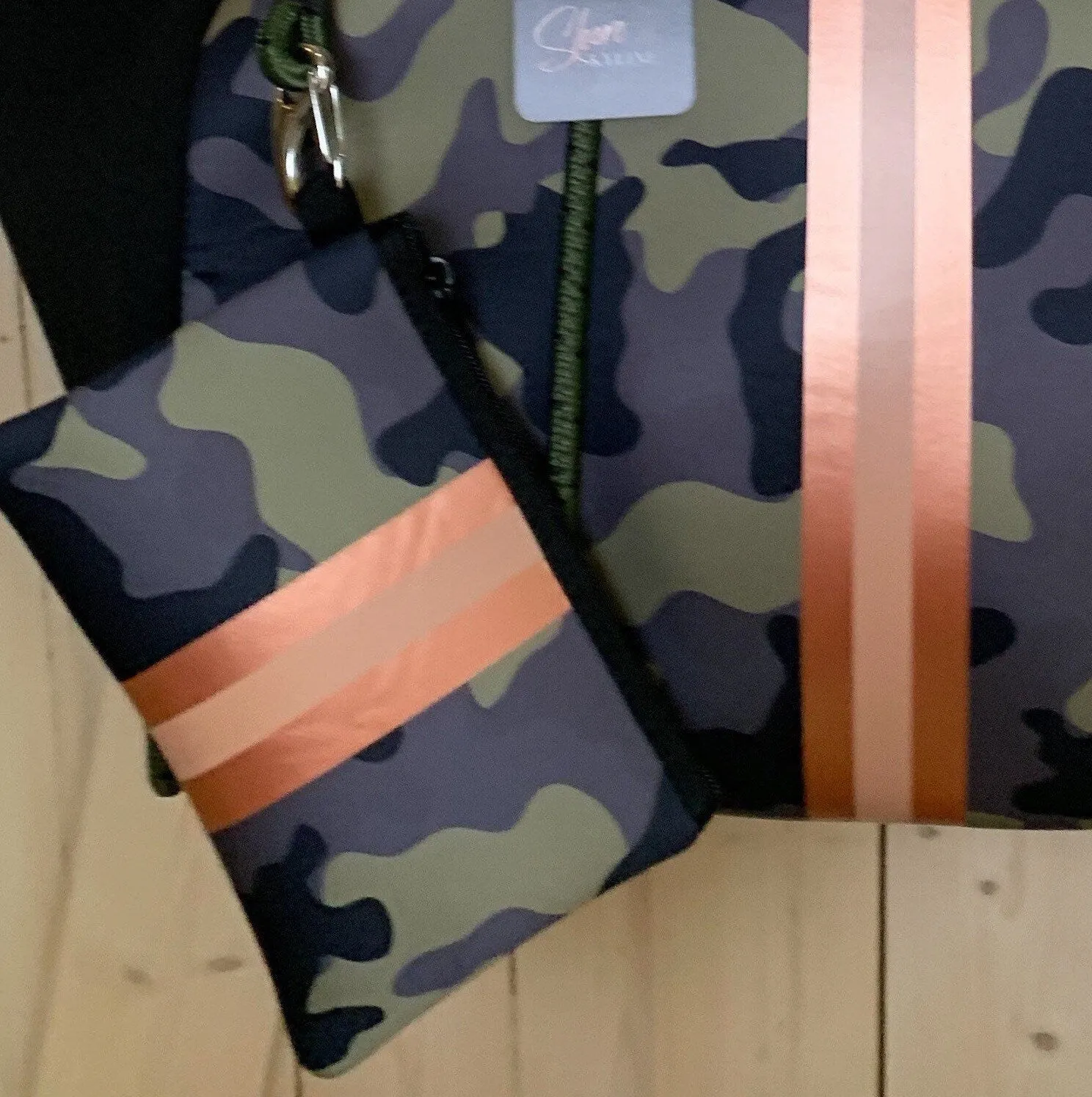 Waterproof Tote CAMO LUXE ROSE 2.0 Bag metallic rose-gold beach baby bridal birthday gift present ShoreAndSkyline back to school purse